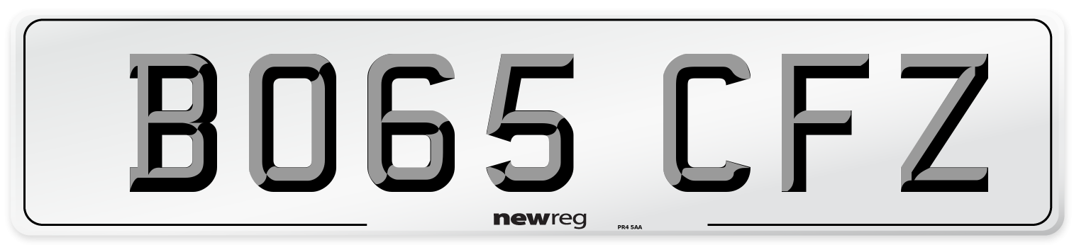BO65 CFZ Number Plate from New Reg